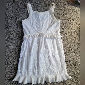GB Girls Lace Sleeveless White Dress Size 16